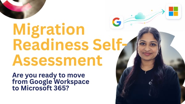 Migration readiness self-assessment banner with a smiling Apex employee