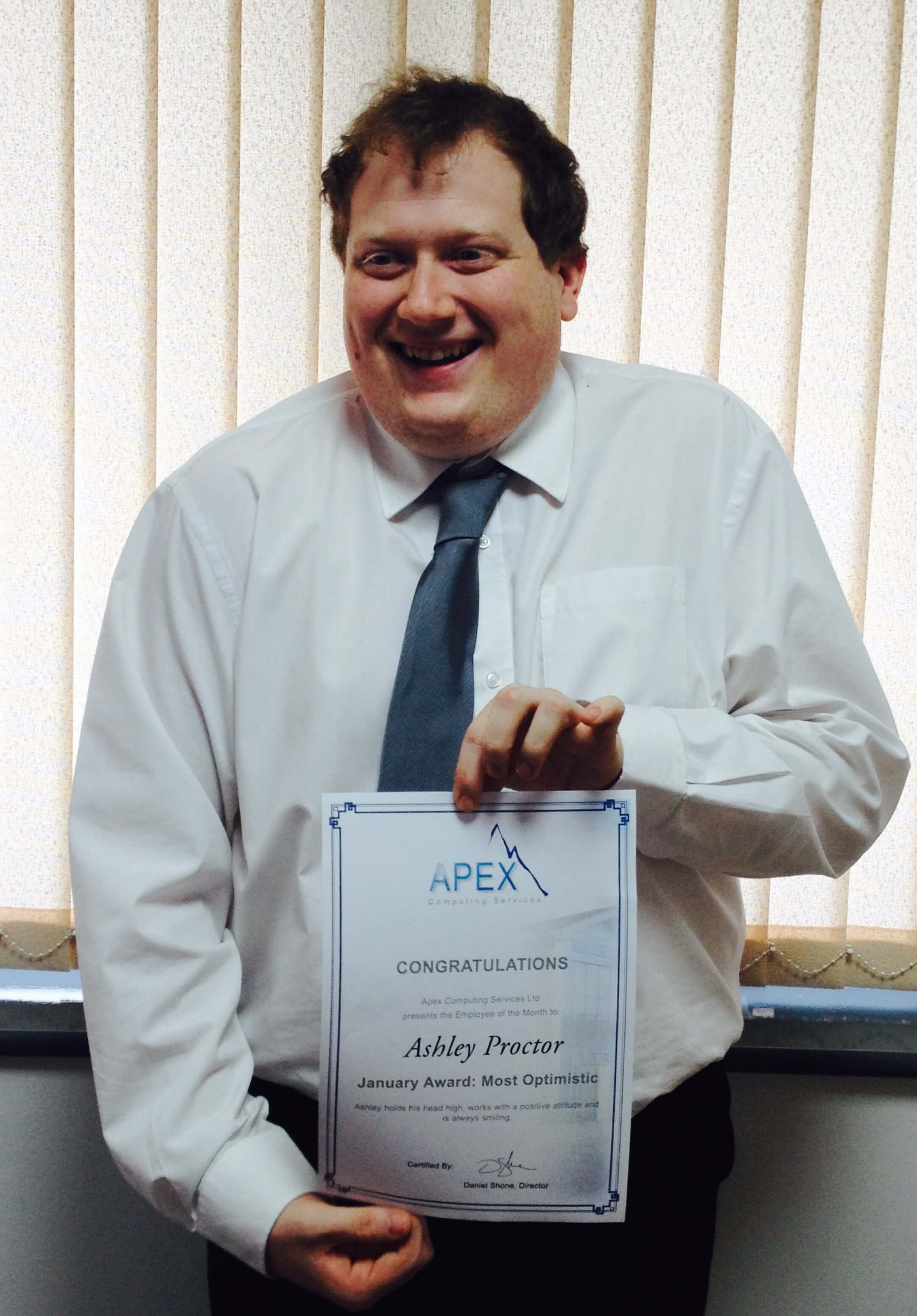 Ashley Proctor wins the January 'Employee of the Month'!