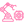The image shows a stylized icon consisting of a robotic arm on the left, which has three joints and is mounted on a base, and a microchip with a central gear on the right. Both elements are outlined in pink against a white background.